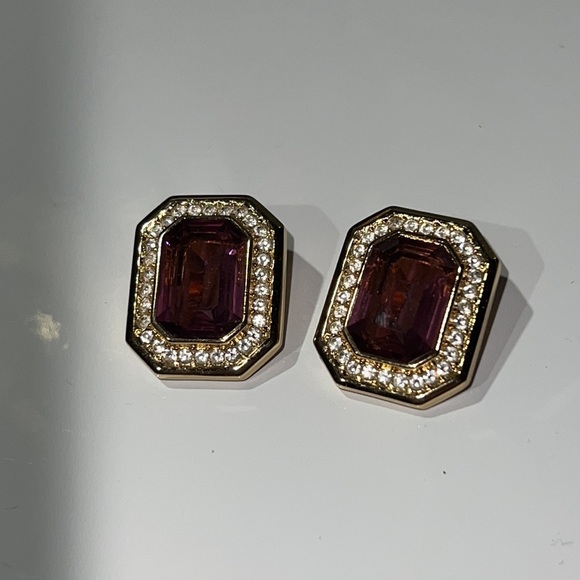 Dior vintage Clip on Earrings Crystal BEAUTIFUL - Picture 8 of 13